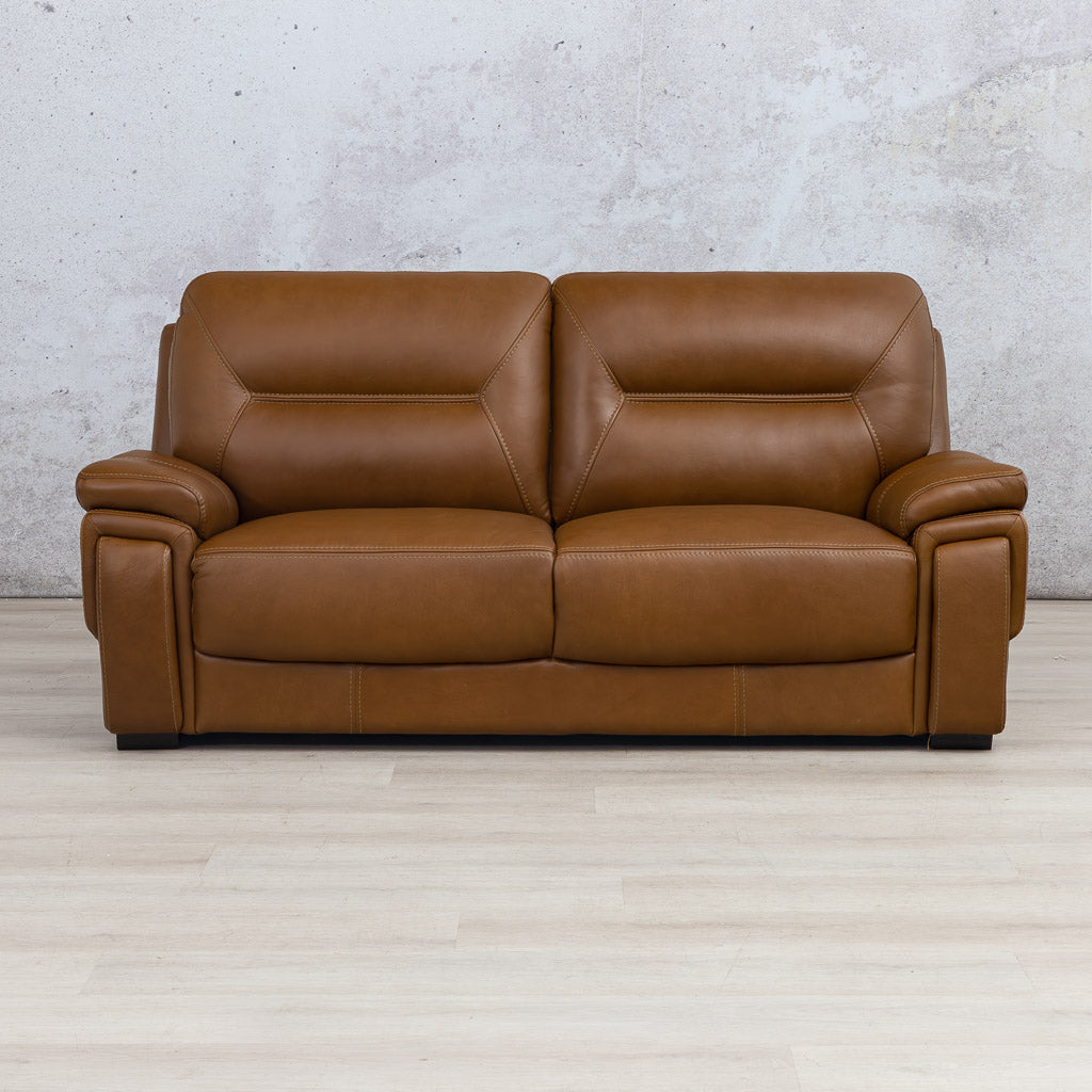 San Lorenze 2 Seater Leather Sofa - Czar Pecan - | Leather Couches, 2 seater couch, sofa two seater, 2 seater  