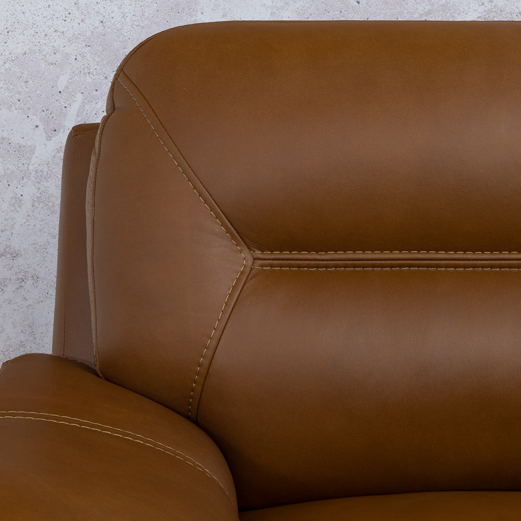 Leather Gallery | San Lorenze 3 Seater Leather Couch | Czar Pecan
