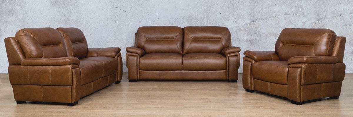 San Lorenze 3+2+1 Leather Sofa Suite - Available on Special Order Plan Only Leather Sofa Leather Gallery 