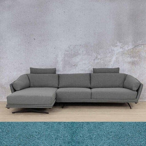 Santana Fabric Sofa Chaise Sectional 3s LHF Fabric Sectional Leather Gallery Air Force Blue 