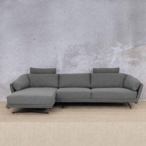 Santana Fabric Sofa Chaise Sectional 3s LHF Fabric Sectional Leather Gallery Frost Cream 