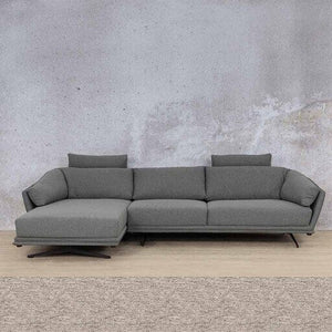 Santana Fabric Sofa Chaise Sectional 3s LHF Fabric Sectional Leather Gallery Pebble 