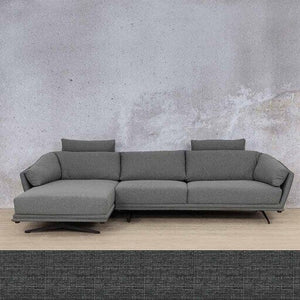 Santana Fabric Sofa Chaise Sectional 3s LHF Fabric Sectional Leather Gallery Volcanic Charcoal 