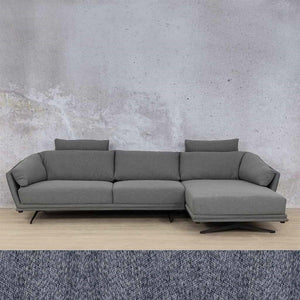 Santana Fabric Sofa Chaise Sectional 3s RHF Fabric Sectional Leather Gallery Adriatic Navy 