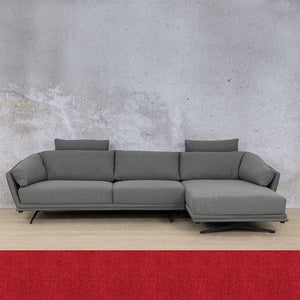 Santana Fabric Sofa Chaise Sectional 3s RHF Fabric Sectional Leather Gallery Delicious Cherry 
