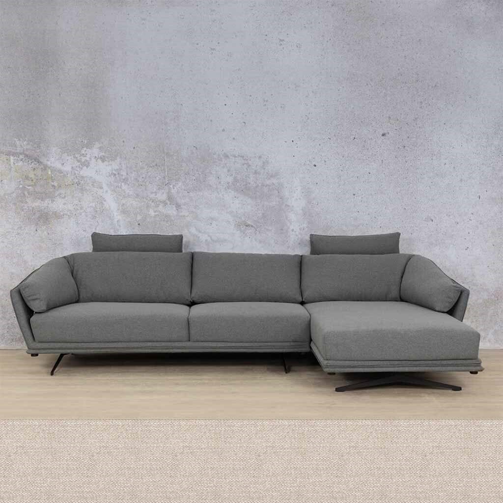 Santana Fabric Sofa Chaise Sectional 3s RHF Fabric Sectional Leather Gallery Oyster 