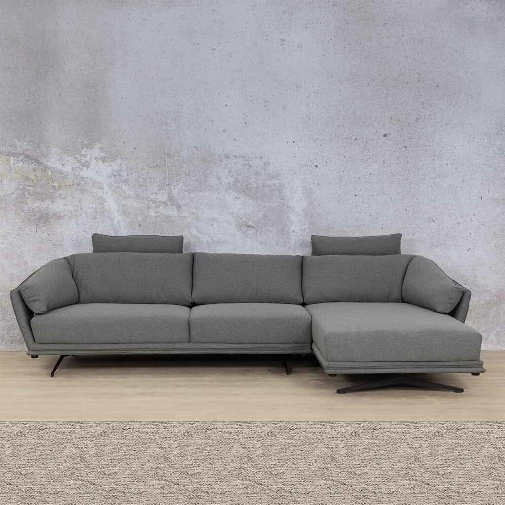 Santana Fabric Sofa Chaise Sectional 3s RHF Fabric Sectional Leather Gallery Pebble 