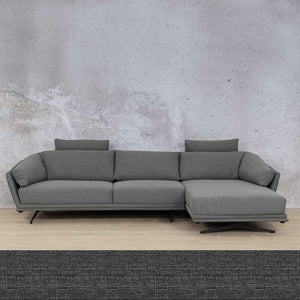 Santana Fabric Sofa Chaise Sectional 3s RHF Fabric Sectional Leather Gallery Volcanic Charcoal 