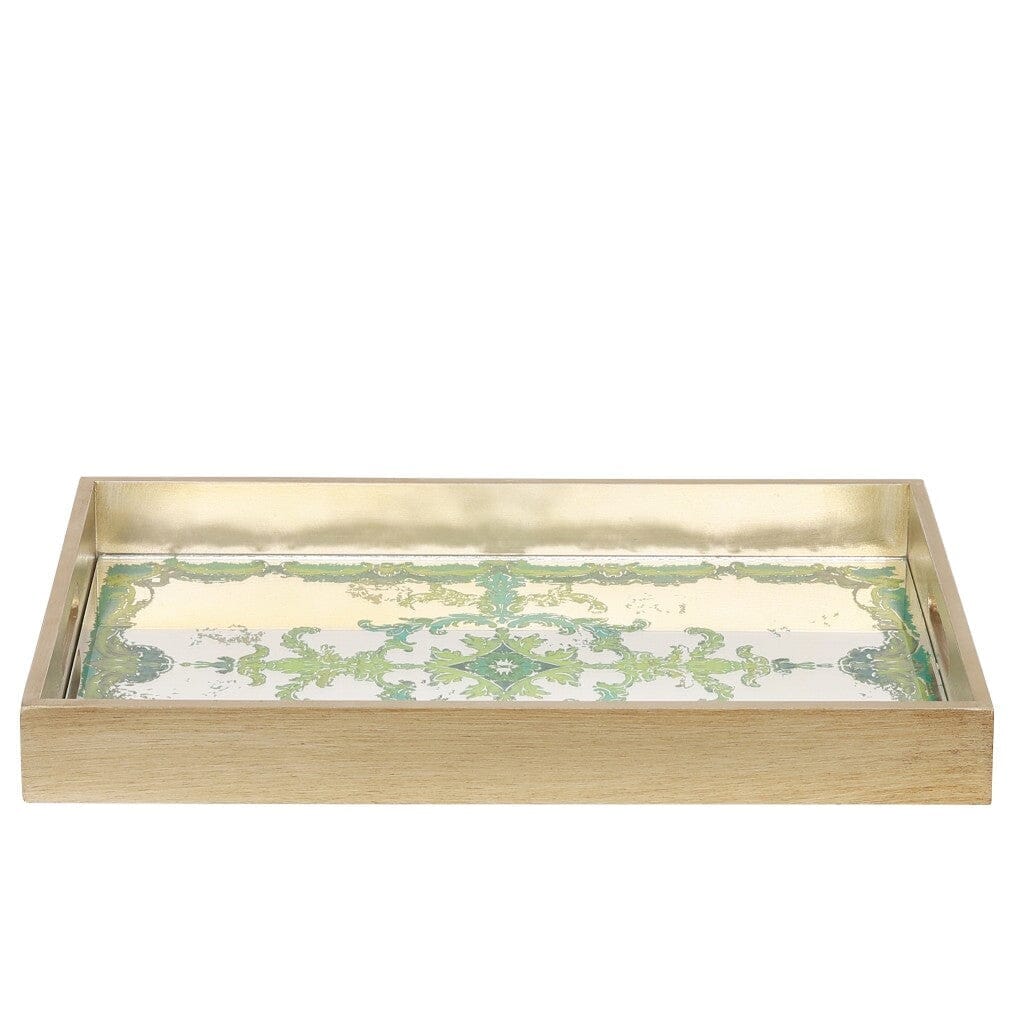 Scroll Tray - Green Trays Leather Gallery 