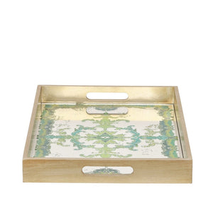 Scroll Tray - Green Trays Leather Gallery 