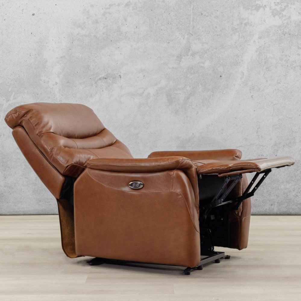 Seattle Leather Recliner | Leather Gallery Single Recliner| Imperial Royal Walnut
