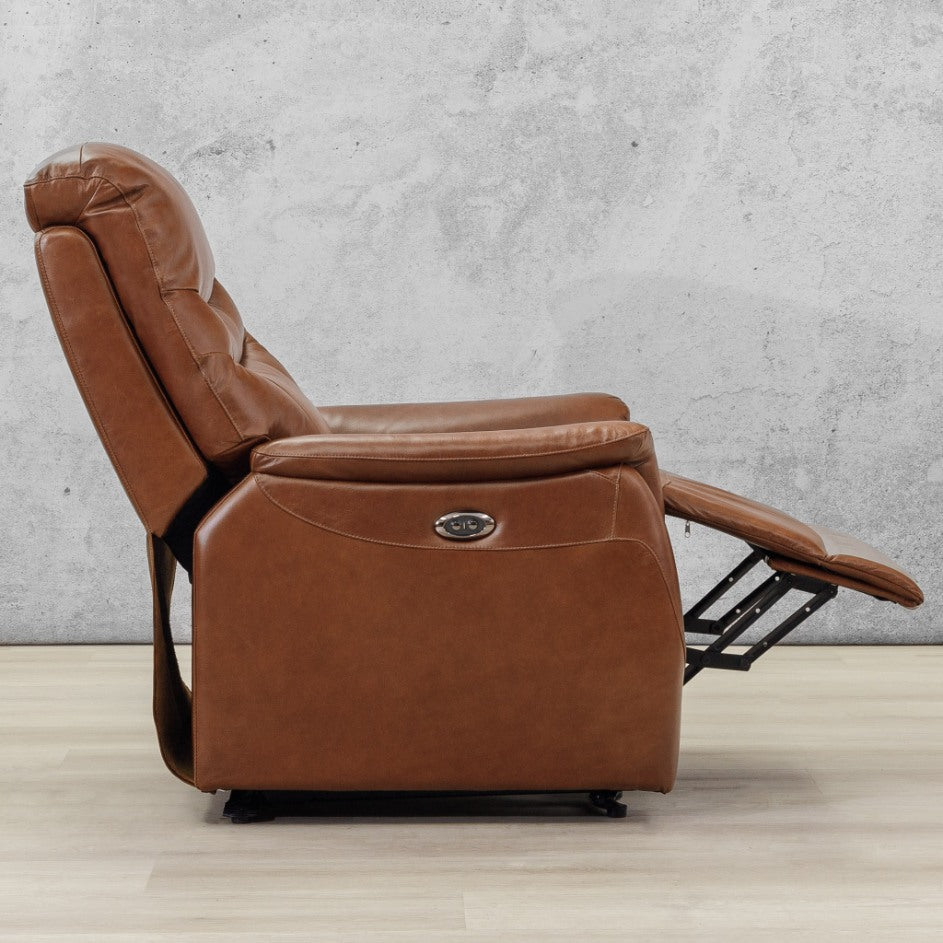 Seattle Leather Recliner | Leather Gallery Single Recliner| Imperial Royal Walnut
