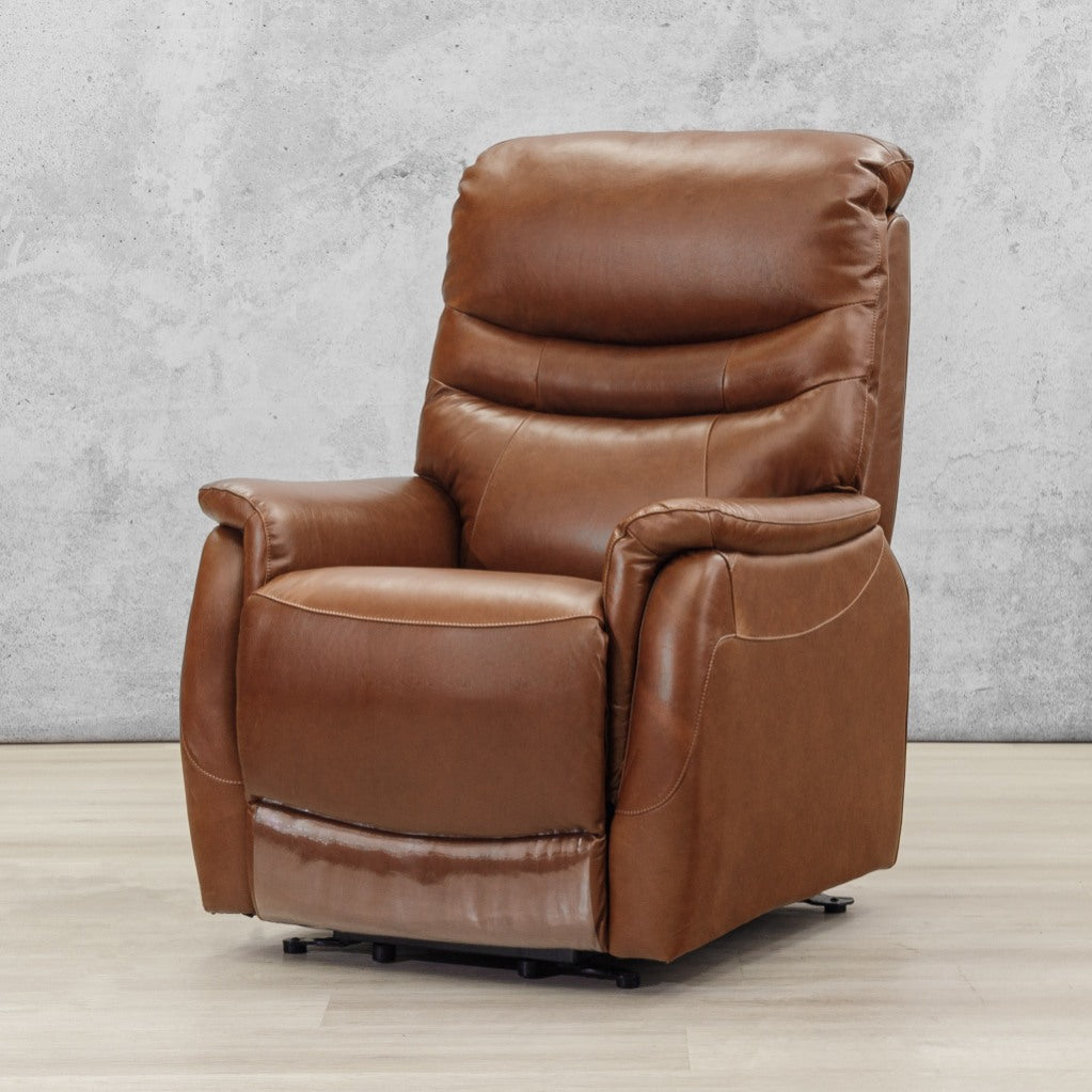 Seattle Leather Recliner | Leather Gallery Single Recliner| Imperial Royal Walnut
