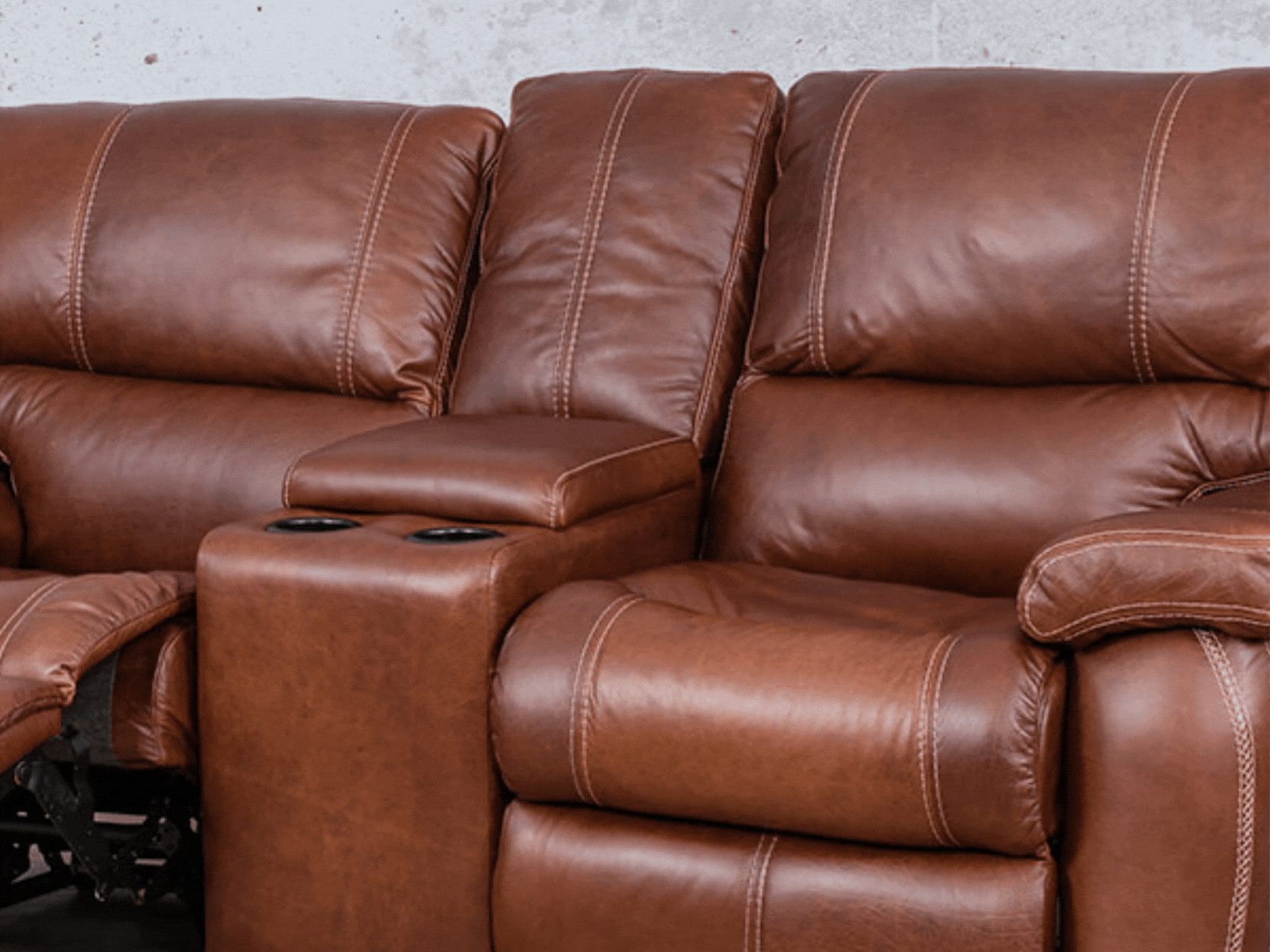 Home theatre console and cupholders