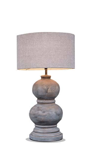Harvey Resin Lamp - Ashwood Desk Lamp Leather Gallery 