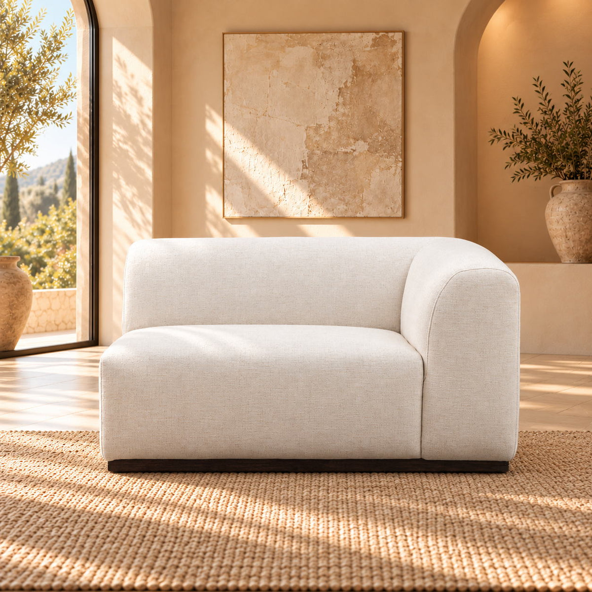 Sienna Fabric Corner Couch - RHF