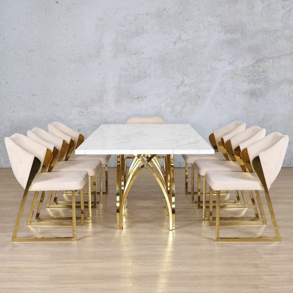 Gold dining store table base only