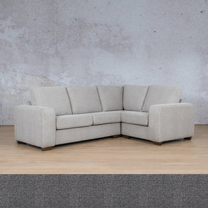 Stanford Fabric L-Sectional 4 Seater - RHF Fabric Sectional Leather Gallery Silver Charm 