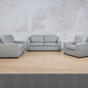 Rome 3+2+1 Fabric Sofa Suite - Available on Special Order Plan Only Fabric Sofa Leather Gallery Silver Charm 