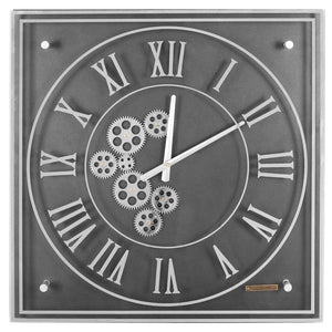 Silver Gear Clock Clock Leather Gallery 