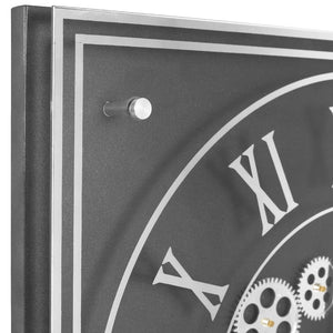 Silver Gear Clock Clock Leather Gallery 
