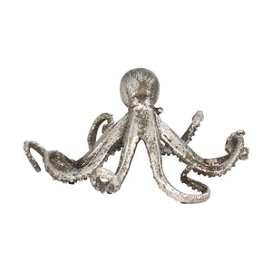 Silver Octopus Ornament Ornament Leather Gallery Silver 24 x 22 x 11.5cm 