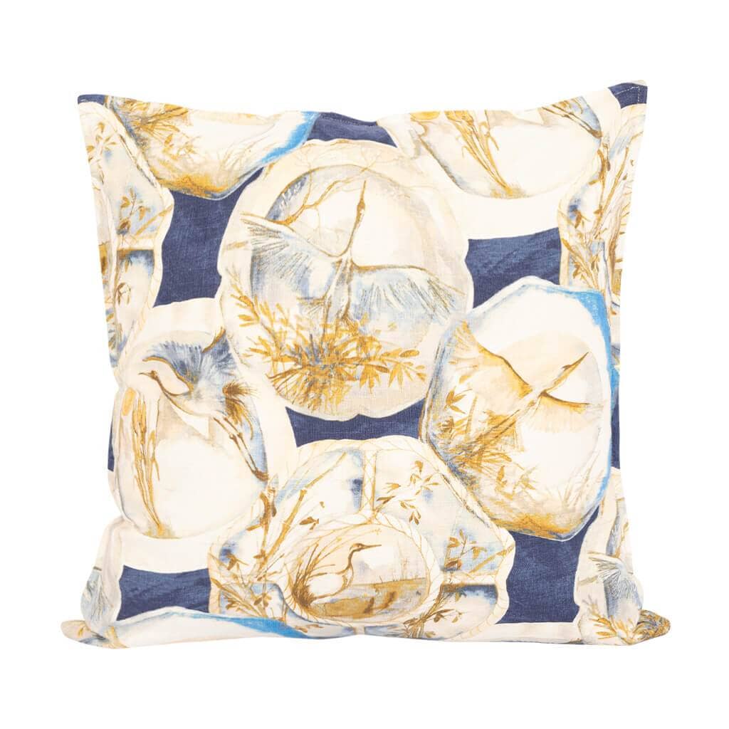 Sissinghurst Navy Cushion Cushion Leather Gallery 