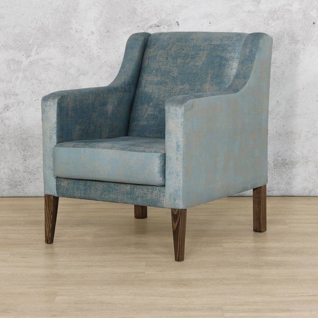 Julia Fabric Armchair - Sky Blue Fabric Armchair Leather Gallery 