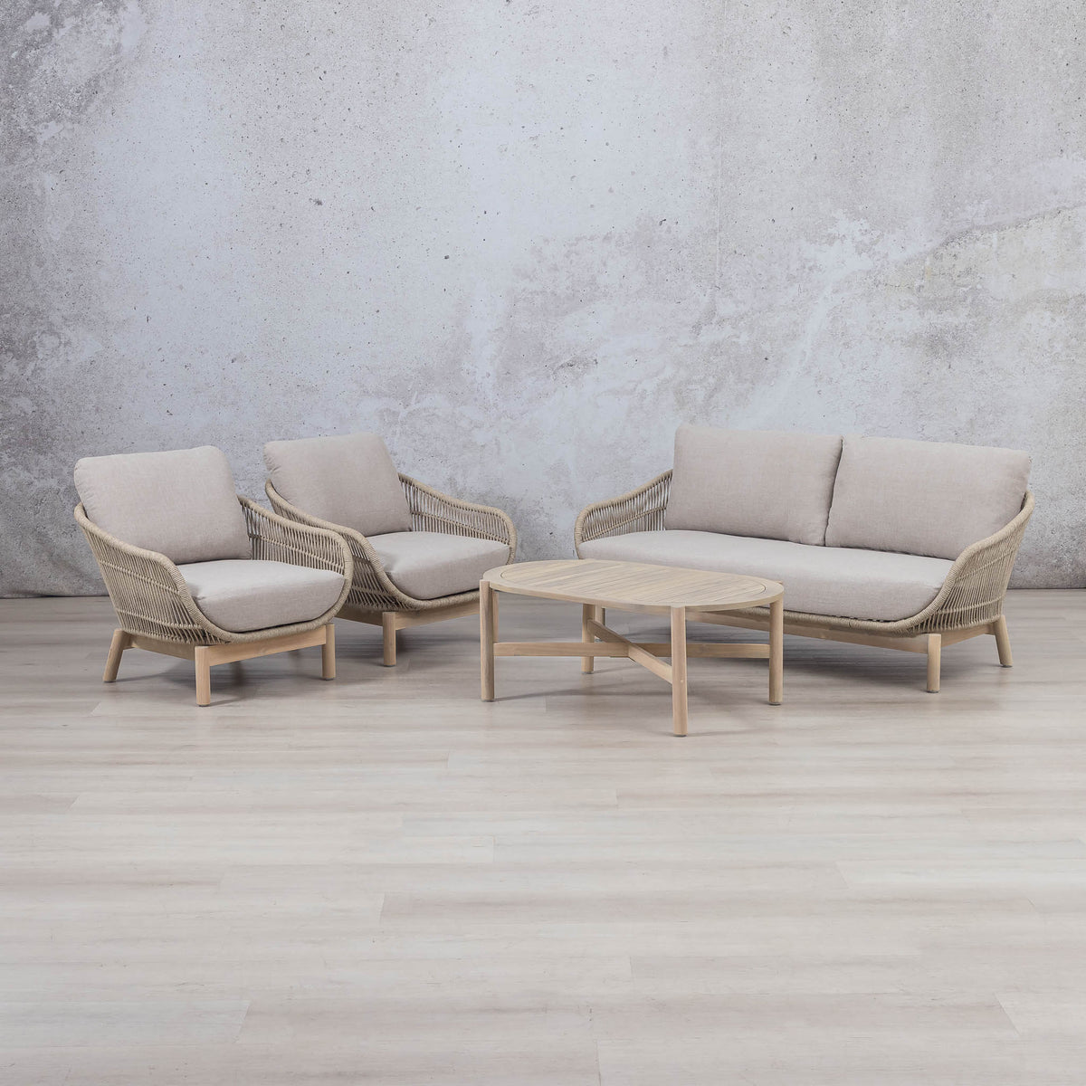 Solis Outdoor White Washed Oak Frame - Dessert Taupe