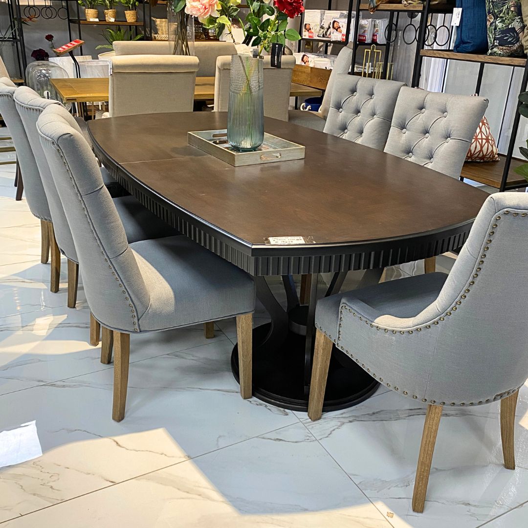 Sorrento Dining Table - 2.1M / 8 - 10 Seater - Extension - Warehouse Clearance