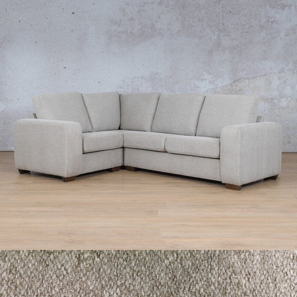 Stanford Fabric L-Sectional 4 Seater - LHF Fabric Sectional Leather Gallery Kenya Sand 