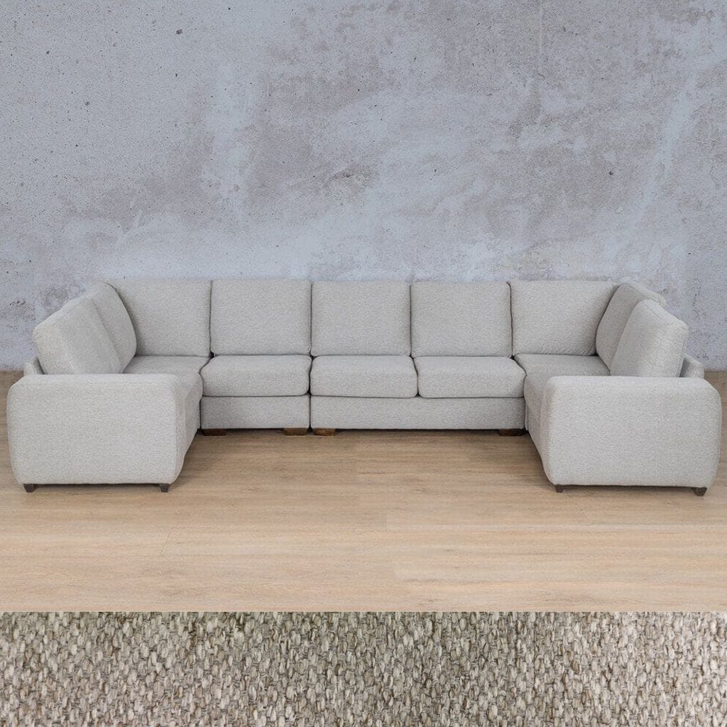 Stanford Fabric Modular U-Sofa Fabric Sofa Leather Gallery Kenya Sand 