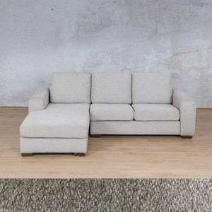 Stanford Fabric Sofa Chaise - LHF Fabric Sofa Leather Gallery Kenya Grey 