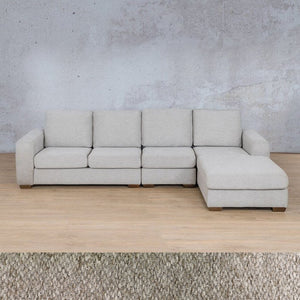 Stanford Fabric Modular Sofa Chaise - RHF Fabric Sectional Leather Gallery Kenya Sand 