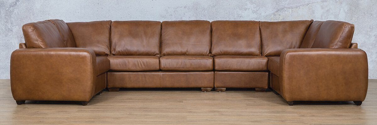 Stanford Leather Modular U-Sofa Leather Sectional Leather Gallery 