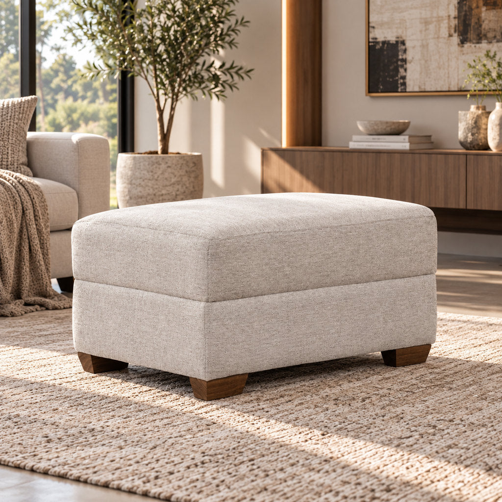 Stanford Fabric Ottoman Fabric Sofa Leather Gallery Pebble
