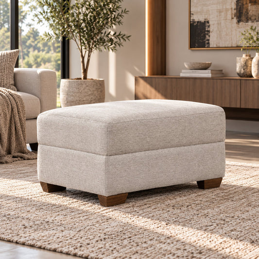 Stanford Fabric Ottoman Fabric Sofa Leather Gallery Pebble