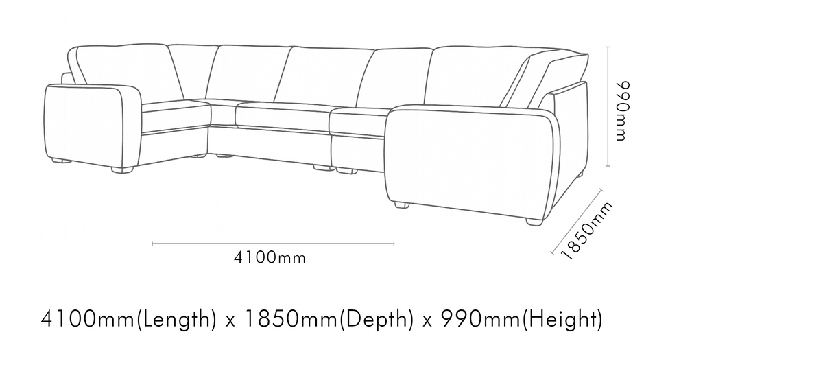 Stanford Leather U Shape Couch