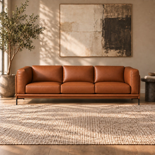 Stellan 3 Seater Leather Couch