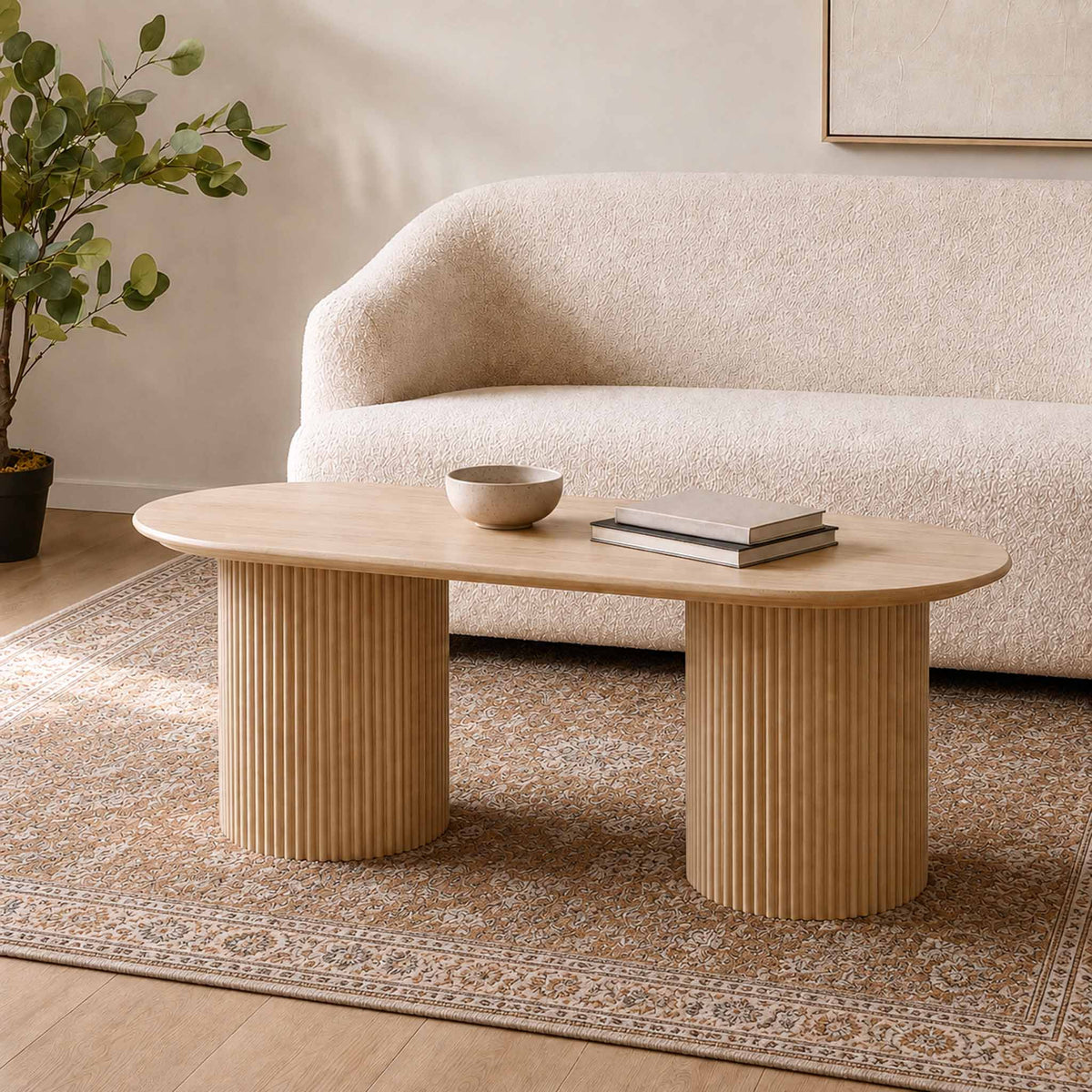 Sybil Coffee Table - Natural | Leather Gallery 