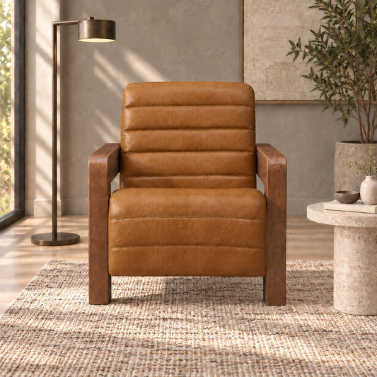 Tenor Leather Armchair - Deep Russet