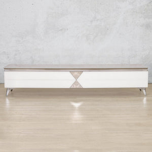 Brooklyn TV/Plasma - White & Silver Coffee Table Leather Gallery 