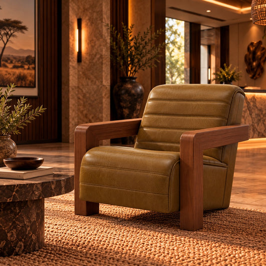 Stattera | Tenor Leather Armchair - Deep Russet