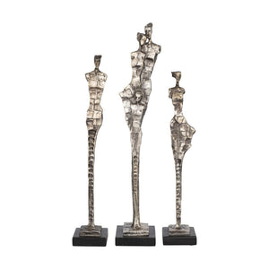 Three Wise Men Sculpture - Set Of 3 Ornament Leather Gallery Bronze 10 x 10 x 62.5cm 