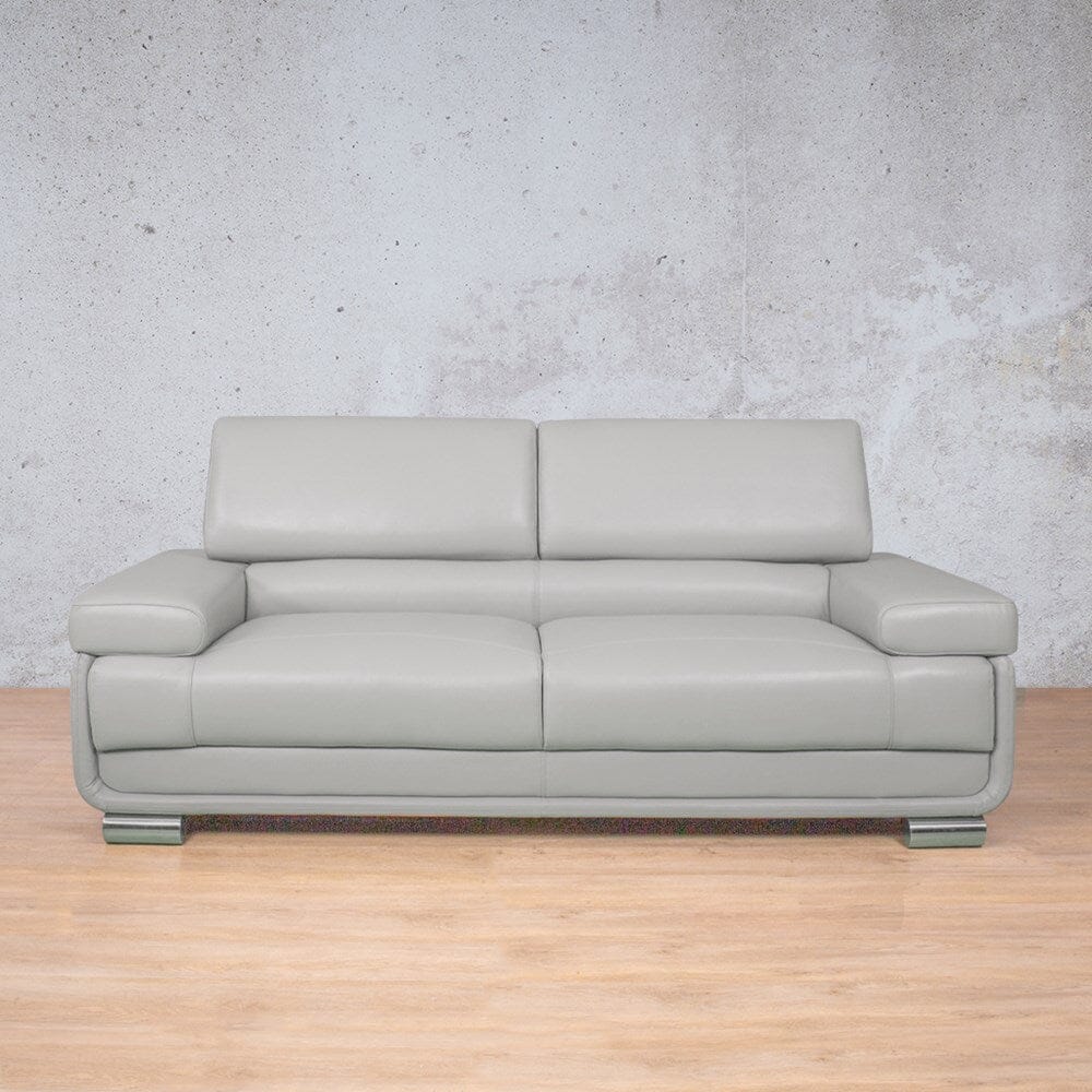 Tobago 3 Leather Sofa Fabric Corner Suite Leather Gallery Grey 