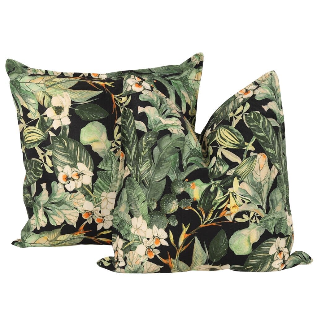 Tropical Orchid Green Cushion Cushion Leather Gallery 59 x 59 
