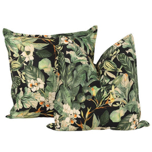 Tropical Orchid Green Cushion Cushion Leather Gallery 