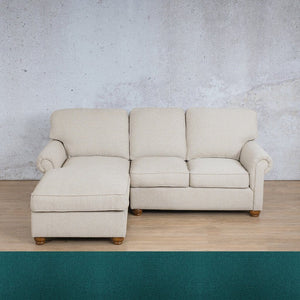 Salisbury Fabric Sofa Chaise Sectional - LHF Fabric Corner Suite Leather Gallery Turquoise 