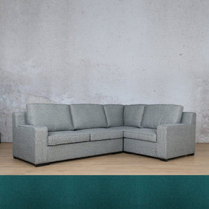 Rome Fabric L-Sectional 4 Seater - RHF Fabric Corner Suite Leather Gallery Turquoise 