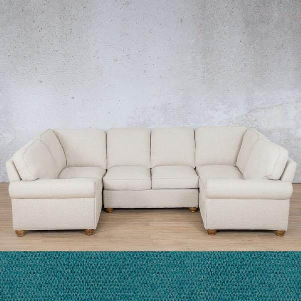 Salisbury Fabric U-Sofa Sectional Fabric Sectional Leather Gallery Turquoise 